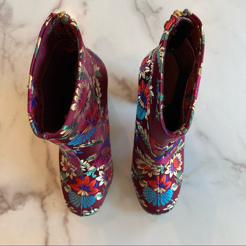 JOIE Saleema Brocade Shimmer Embroidered Bootie - Picture 7 of 7